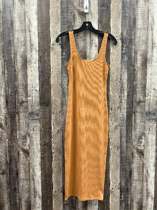 Brown Dress Casual Maxi Forever 21, Size S