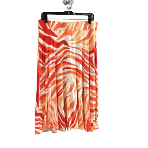 Orange & White Skirt Designer Tommy Bahama, Size M