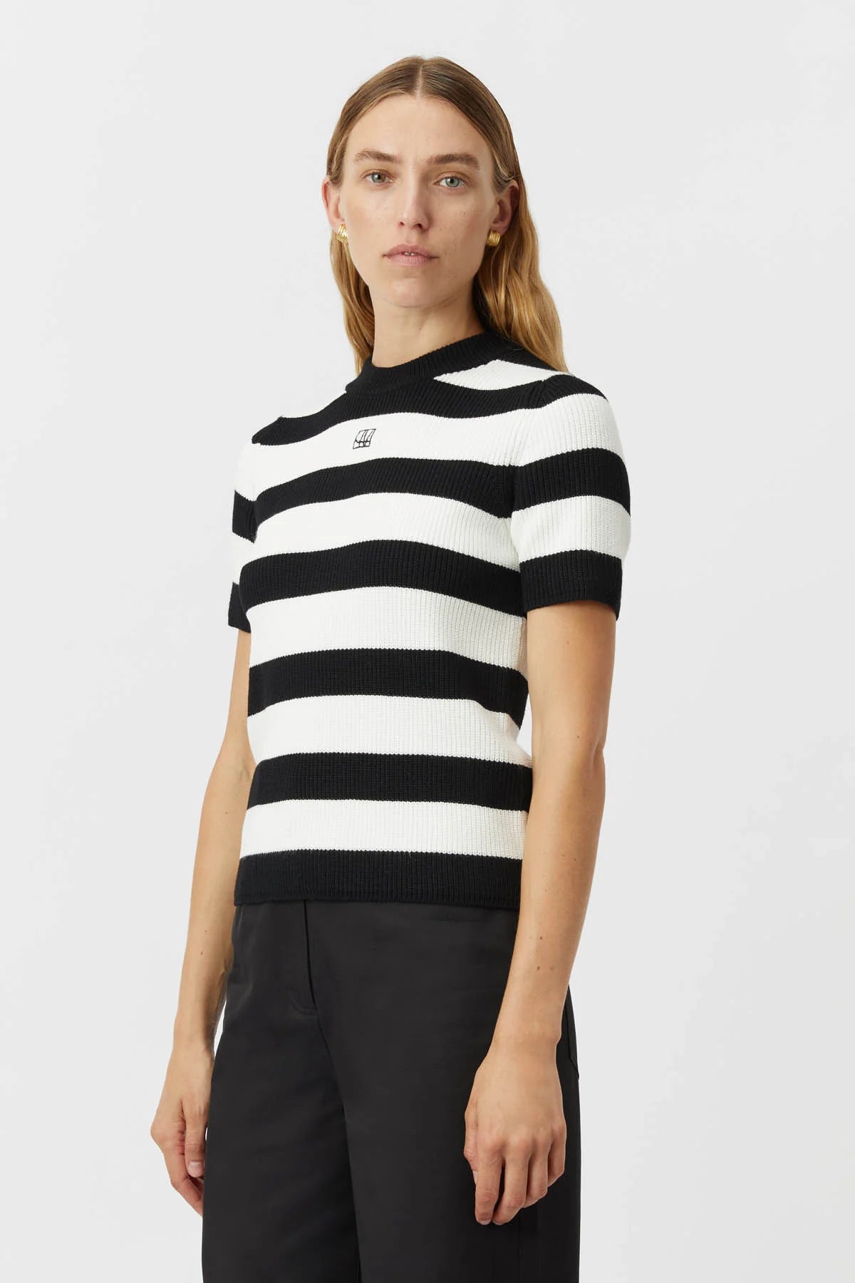 Umi Knit T-shirt - Black/White