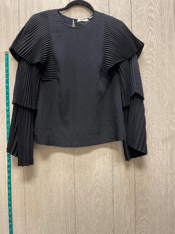 Blouse Long Sleeve By Alc In Black, Size: Xs