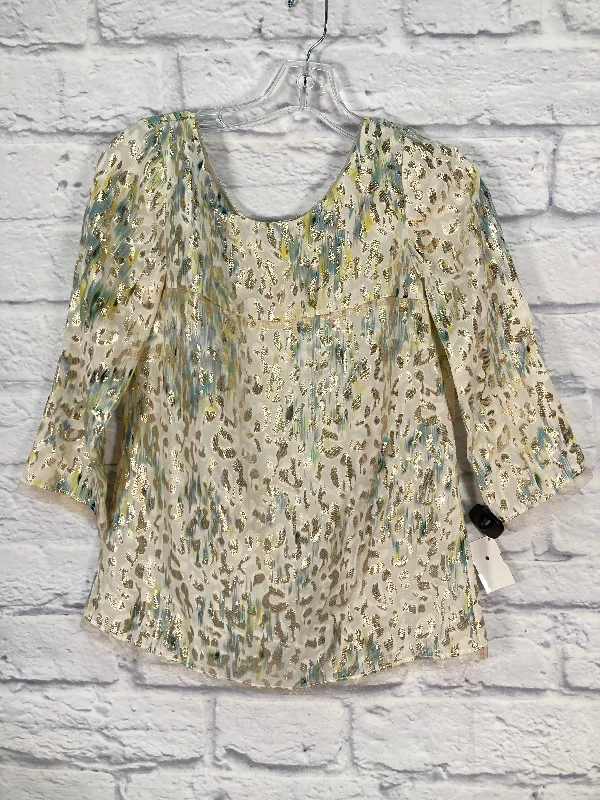 Blouse Long Sleeve By Antonio Melani In Gold & Yellow, Size: Xs