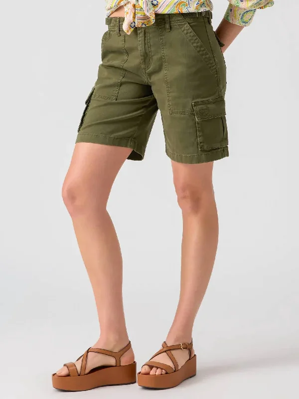 Cargo Shorts In Mossy Green