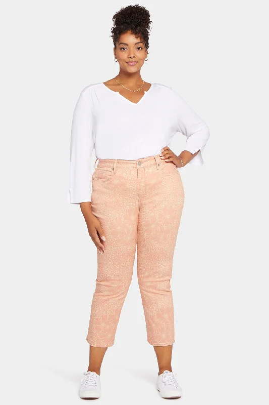 Marilyn Straight Ankle Jeans In Plus Size - Mirage Leopard