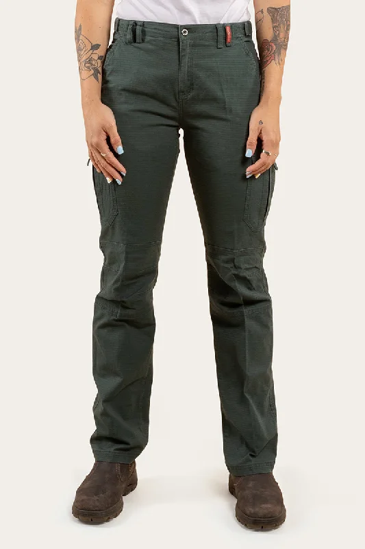 Zeehan Womens Ripstop Work Pants - Forest Green