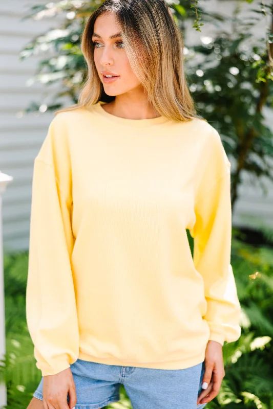 Get Together Yellow Corded Sweatshirt