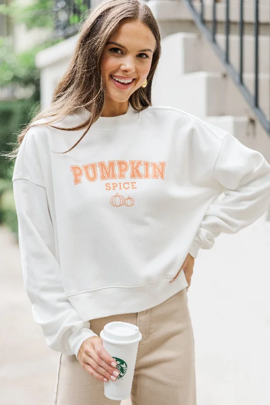 Pumpkin Spice White Graphic Sweatshirt