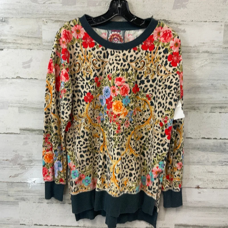 Sweatshirt By Johnny Was In Animal Print, Size: Xs