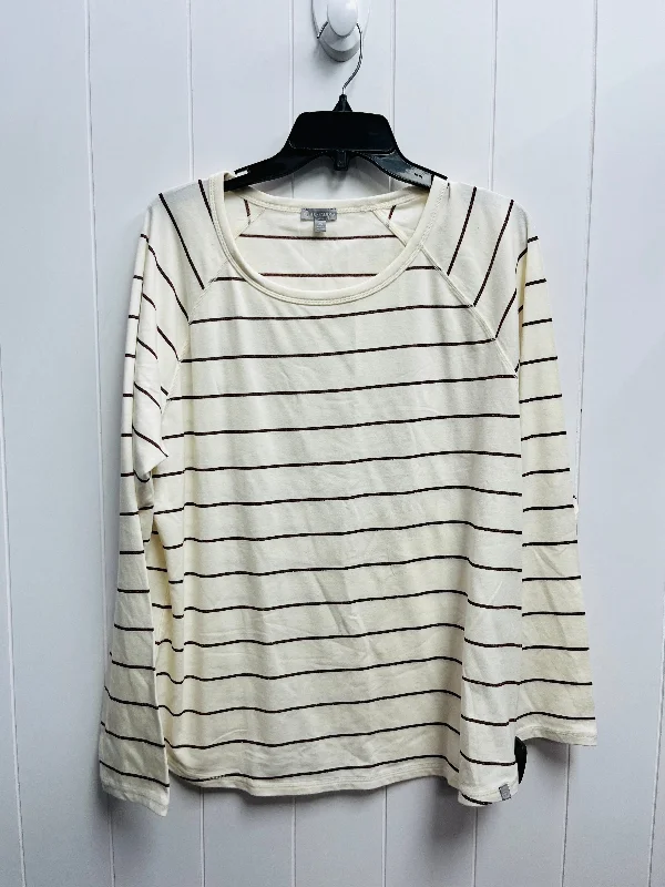 Top Long Sleeve Basic By Talbots In Cream, Size: Xl