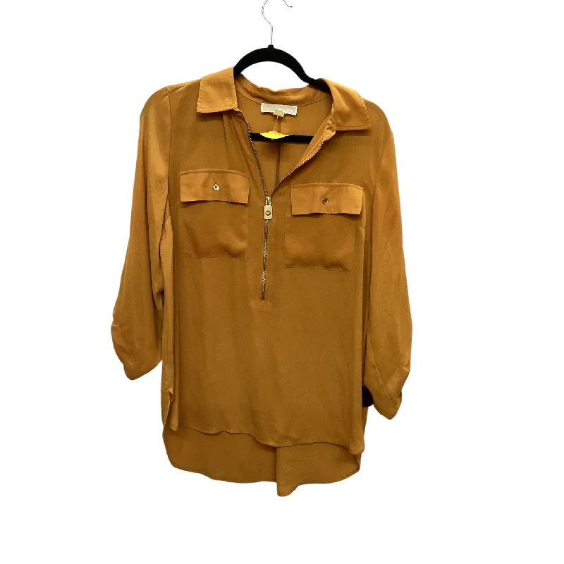 Top Long Sleeve By Michael By Michael Kors In Yellow, Size: M