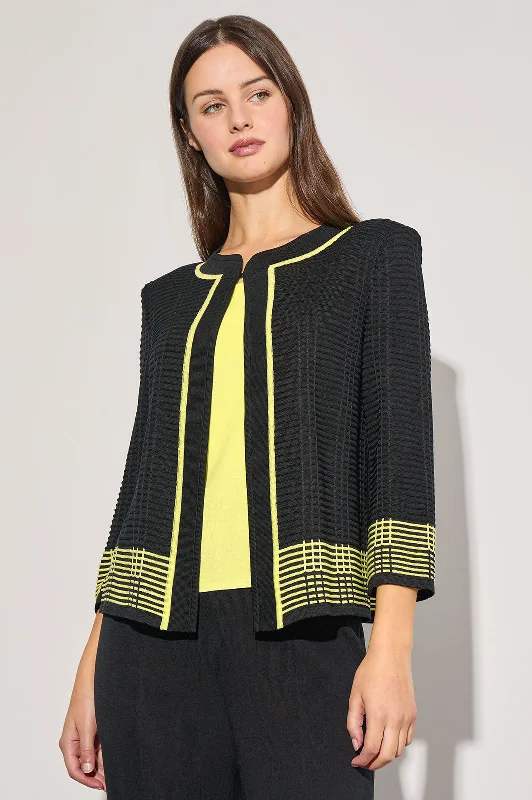 Ottoman Knit Two-Tone Jacket