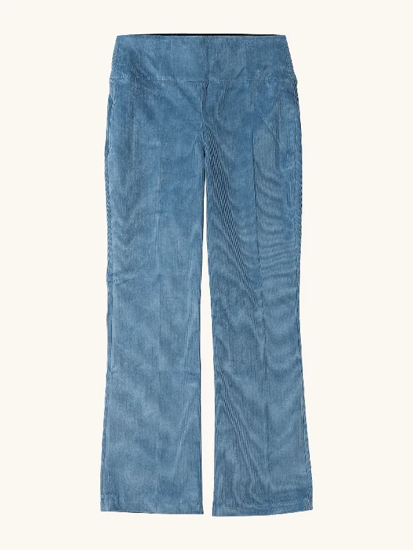 Ankle Flare Corduroy Pant in Chambray