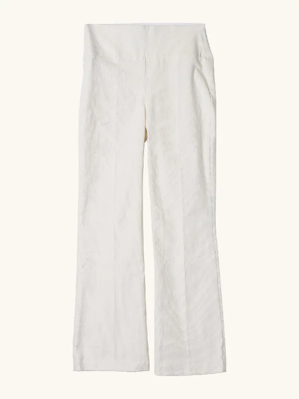 Ankle Flare Corduroy Pant in White